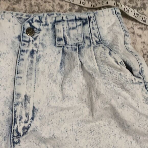Vtg season jean shorts super high rise bleached M - Picture 2 of 7